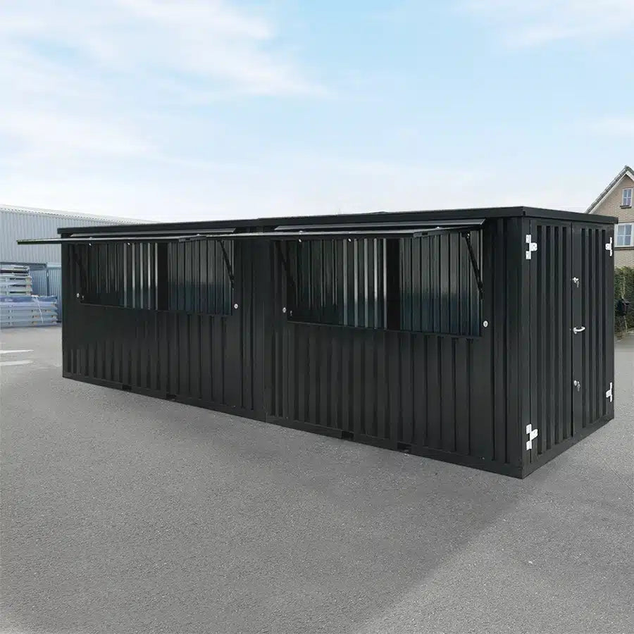 8 x 2 FOCO BarContainer Schwarz RAL 9005