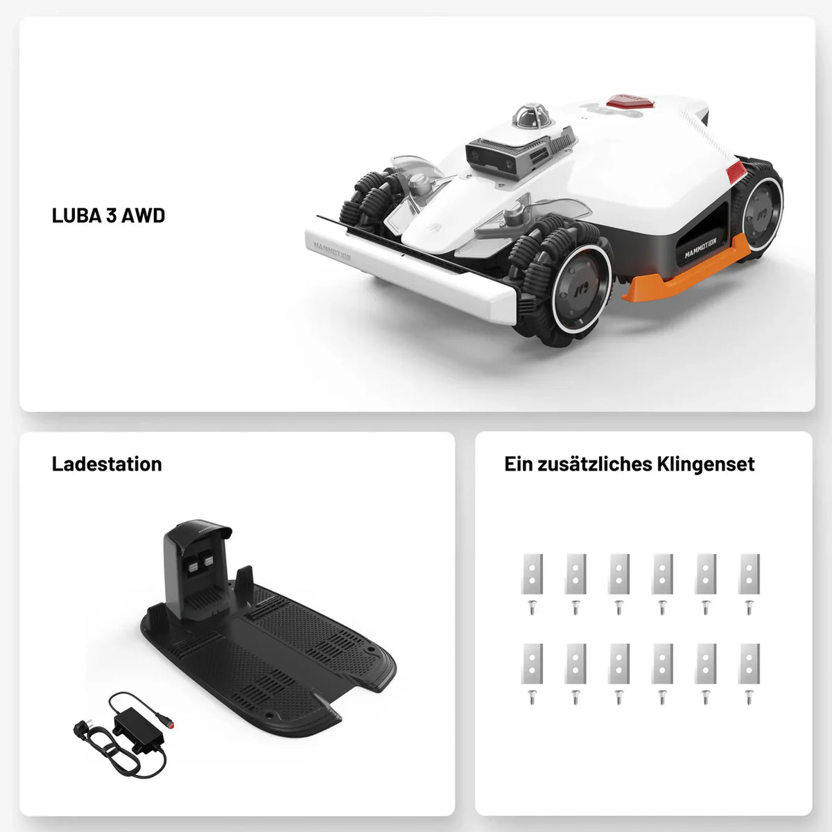 Mammotion LUBA 3 AWD 5000 – Mai-Aktion (kostenloses Garage + Reinigungsstation bis 17.06) – Kabelloser Mähroboter mit LiDAR & KI