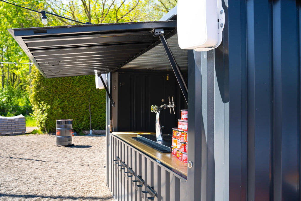 Zerlegbarer Barcontainer 4 × 2 XL – RAL 7016