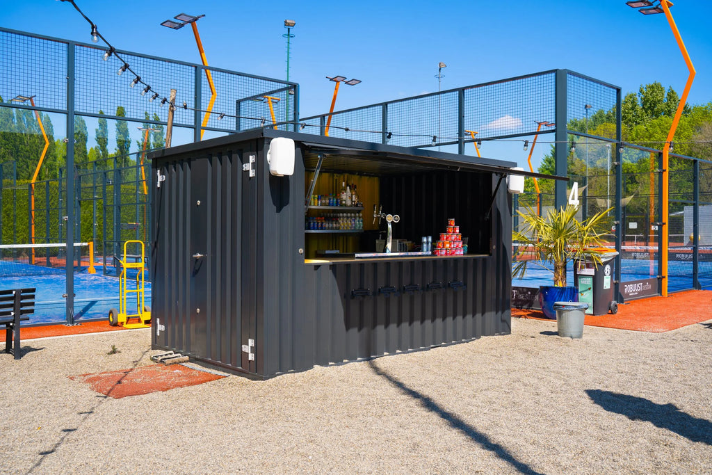 Zerlegbarer Barcontainer 4 × 2 XL – RAL 7016