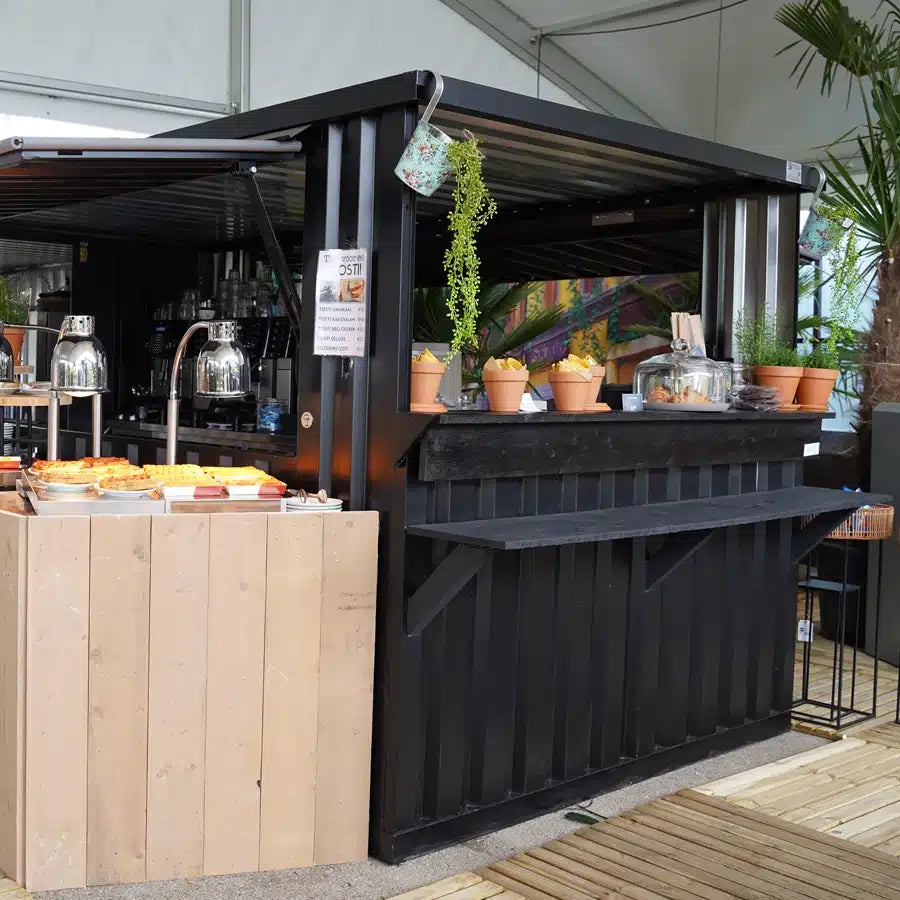 8 x 2 FOCO BarContainer Schwarz RAL 9005