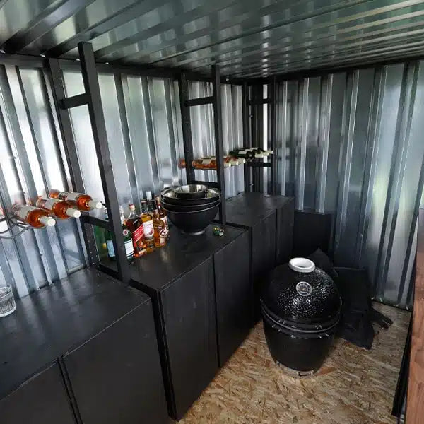 BarContainer 6 x 2 Schwarz RAL 9005