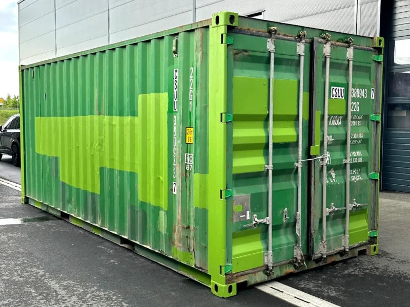 Gebrauchter 20 Fuß Seecontainer Grün CSUU-380943-7