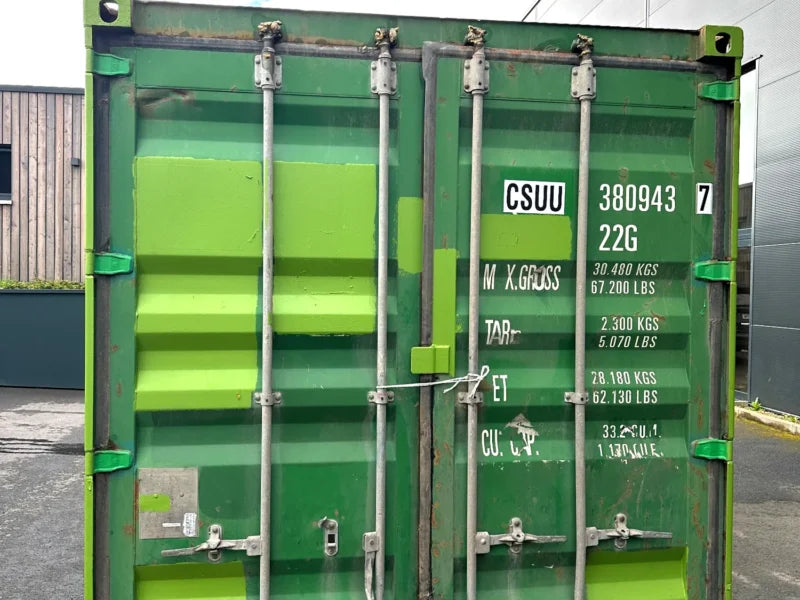 Gebrauchter 20 Fuß Seecontainer Grün CSUU-380943-7