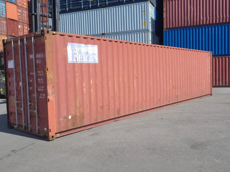 Gebrauchter 40 Fuß HC Seecontainer Braun BMOU-484836-8