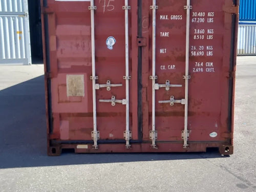 Gebrauchter 40 Fuß HC Seecontainer Braun BMOU-484836-8