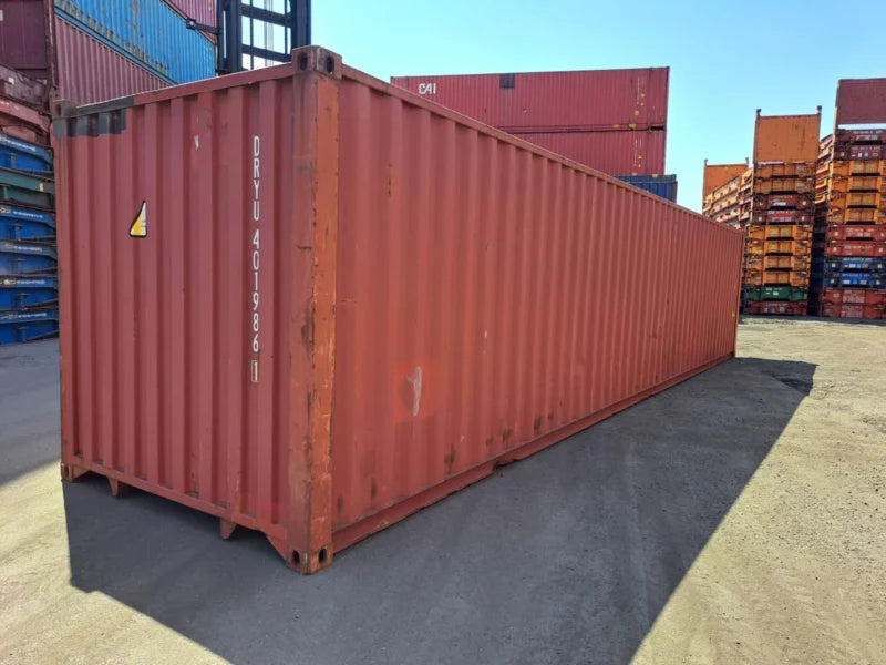 Gebrauchter 40 Fuß Seecontainer Braun DRYU-401986-1