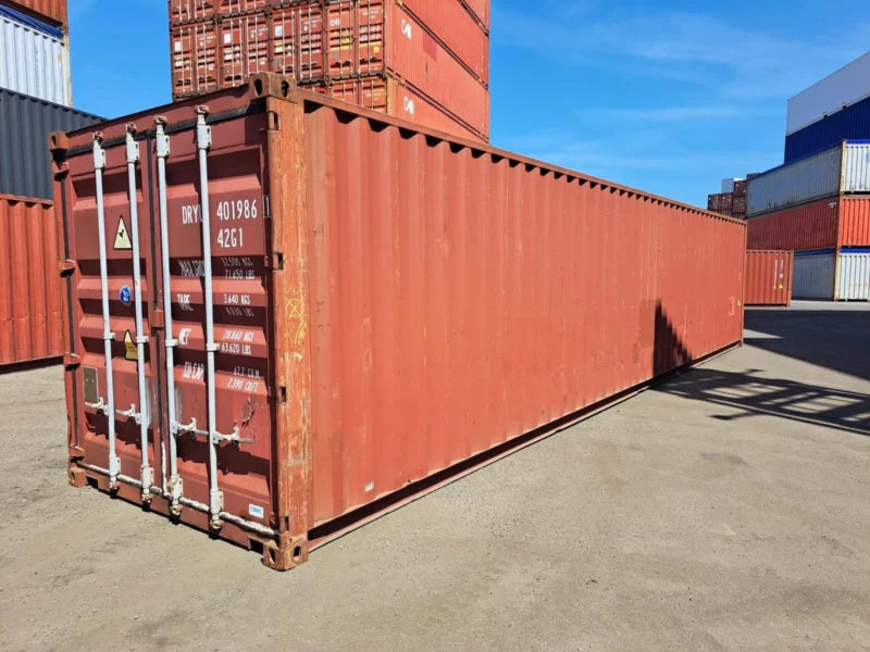 Gebrauchter 40 Fuß Seecontainer Braun DRYU-401986-1