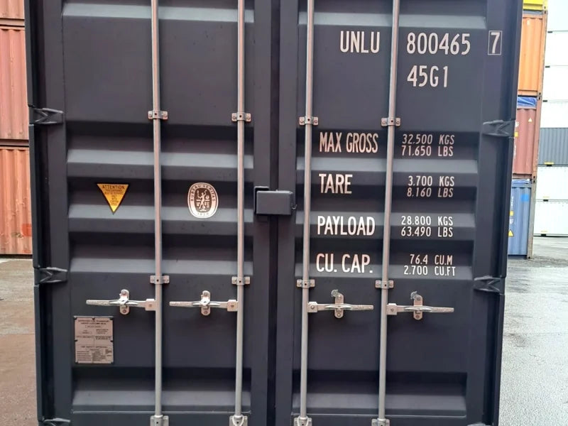 Neuer 40 Fuß HC Seecontainer Grau UNLU-800465-7