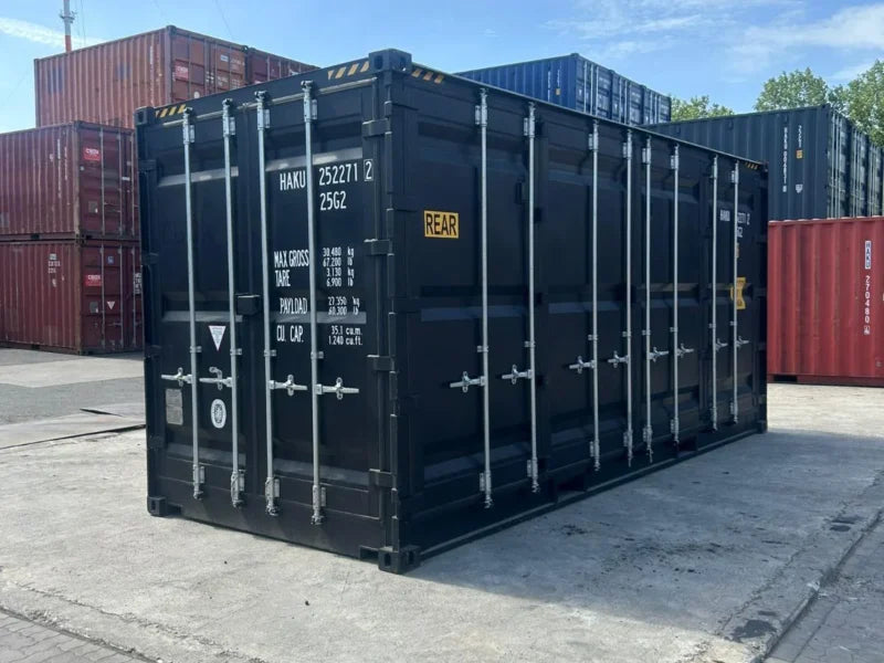 Neuer 20 Fuß HC Open-Side Container Schwarz HAKU-252271-2